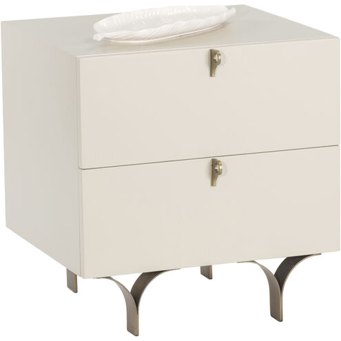 Celine 20.5 X 19.75 inch Cream Night Stand, Small